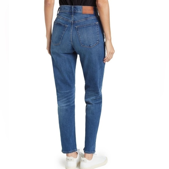 Lucky Brand Drew High Waist Distressed Denim Mom Ankle Jeans - Sz 8 / 29x28, NWT - Picture 2 of 14